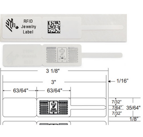 ZEBRA LABEL POLY-TT PERM 76X14 1500/R 76MM RFID (10036110)